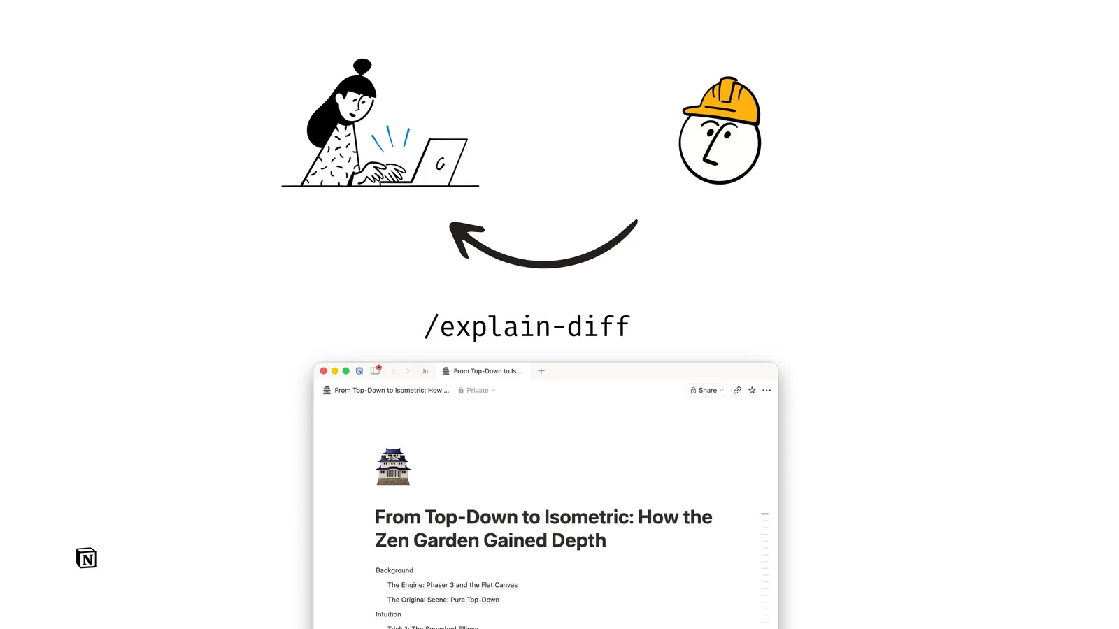Screenshot of a code explainer doc produced by the /explain-diff skill.